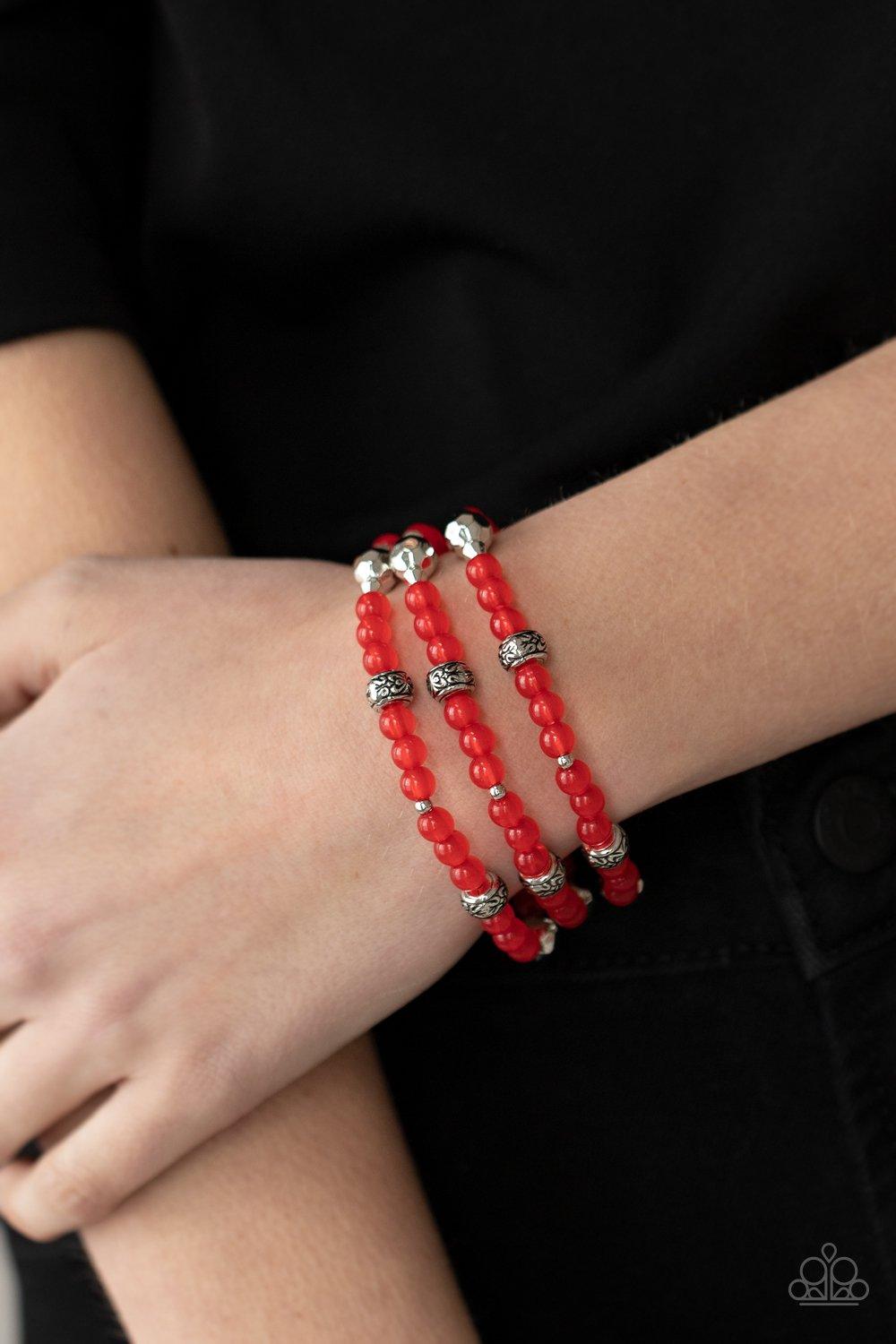 Here to STAYCATION Red Bracelets - Jewelry by Bretta