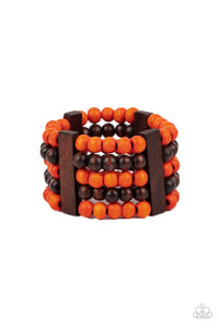 Paparazzi Accessories-Caribbean Catwalk - Orange Bracelet