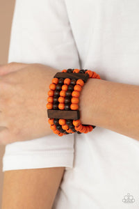 Paparazzi Accessories-Caribbean Catwalk - Orange Bracelet