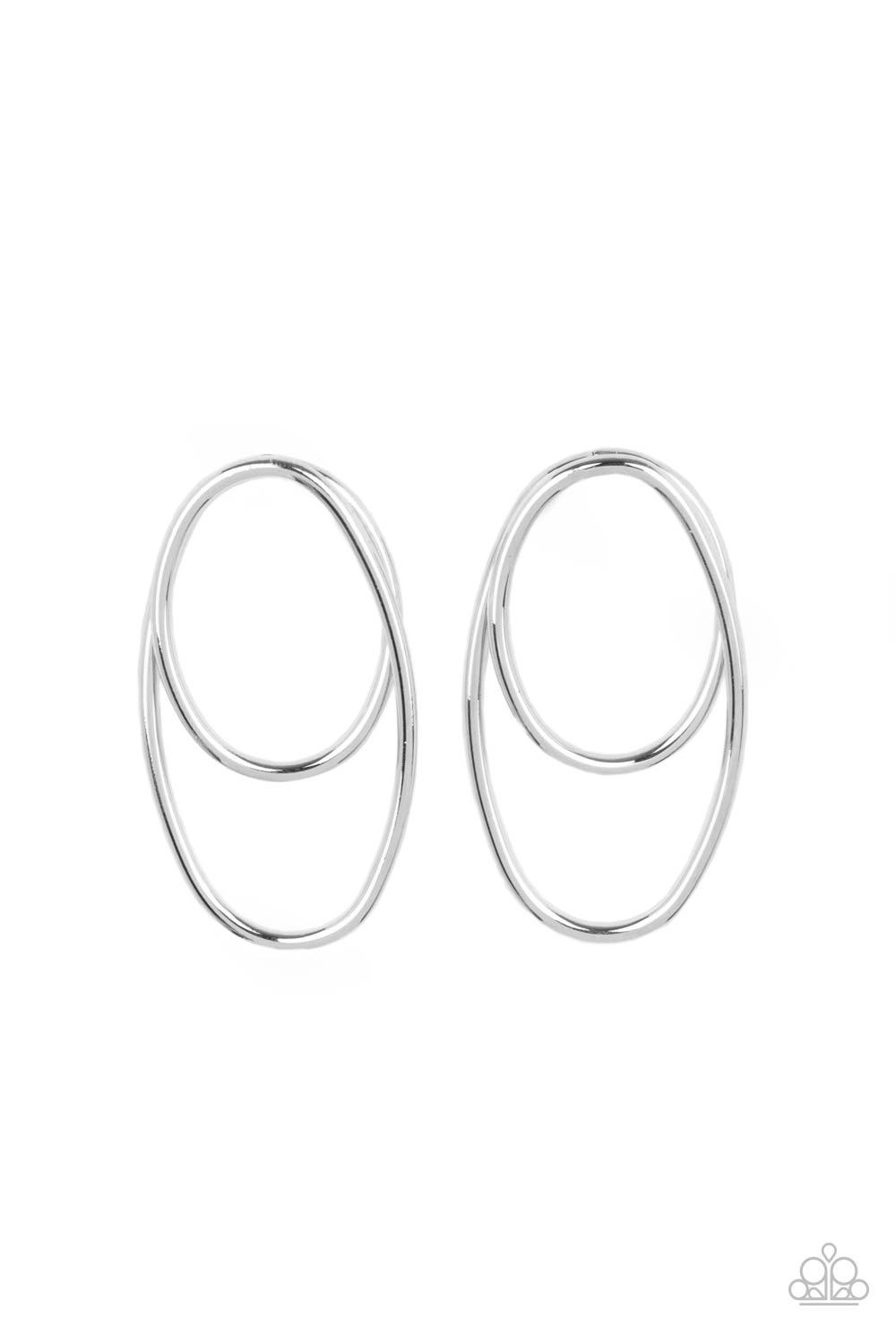 So OVAL-Dramatic Silver Earrings - Jewelry by Bretta