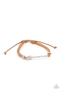 To Live, To Learn, To Love Brown Bracelet - Jewelry by Bretta