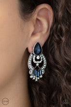 Glamour Gauntlet - Blue Clip On Earrings - Jewelry By Bretta