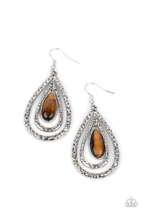 Teardrop Torrent - Brown Earrings - Jewelry By Bretta