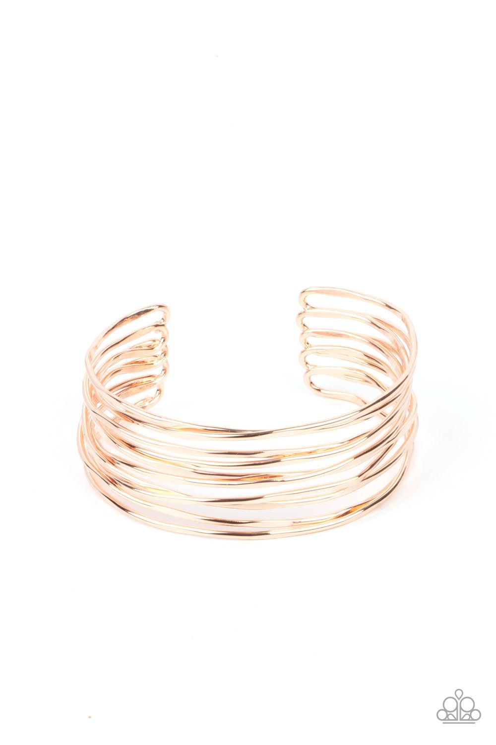 Nerves of Steel Rose Gold Bracelet - Jewelry by Bretta