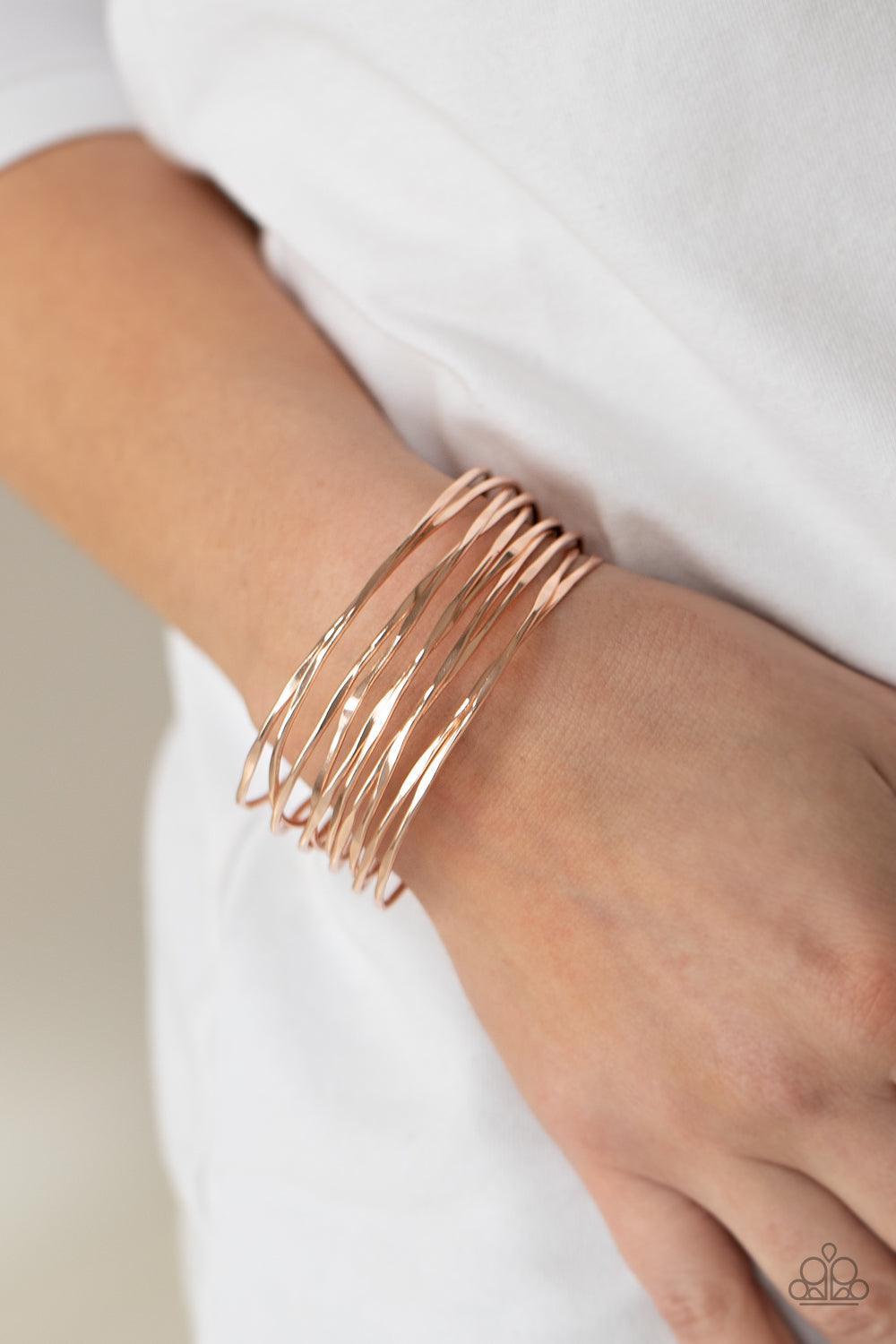 Nerves of Steel Rose Gold Bracelet - Jewelry by Bretta