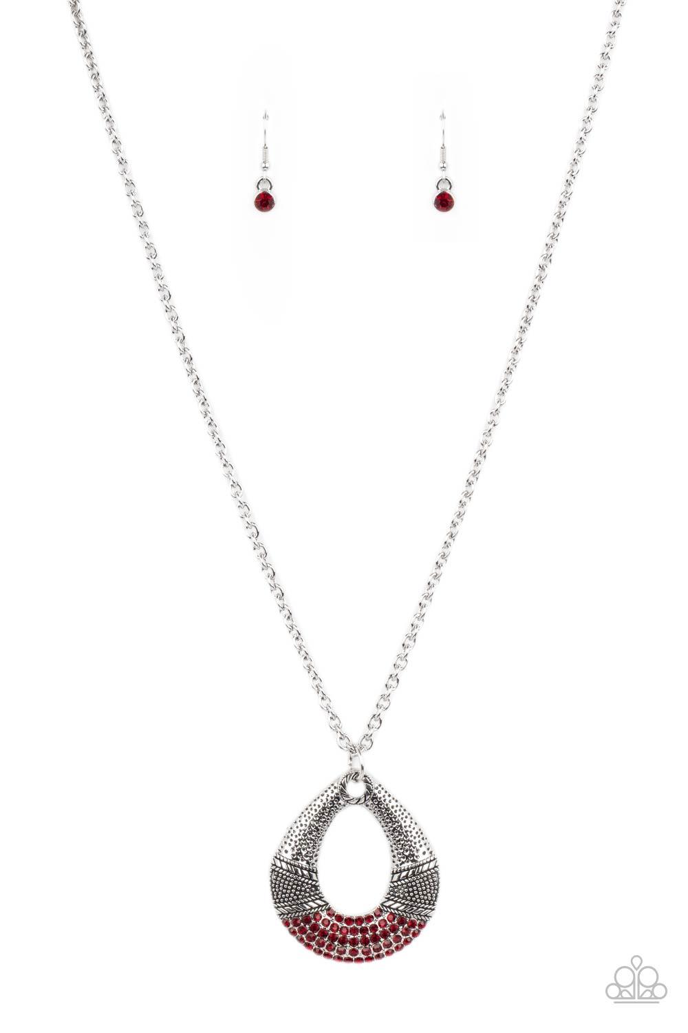 Glitz and Grind Red Necklace - Jewelry by Bretta