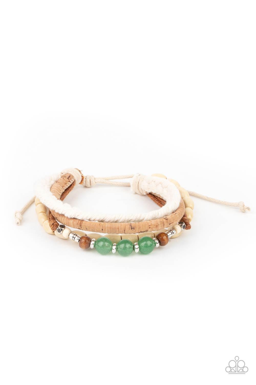 Natural-Born Navigator - Green Bracelet - Jewelry By Bretta