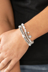 Glacial Glimmer  White Bracelets - Jewelry By Bretta