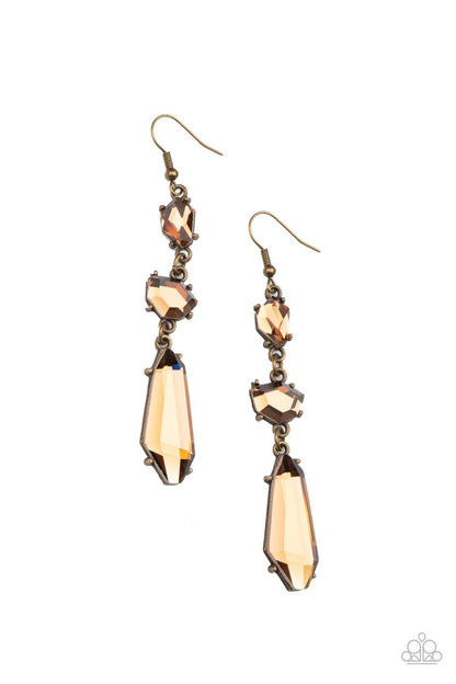 Sophisticated Smolder Brass Earrings - Jewelry by Bretta