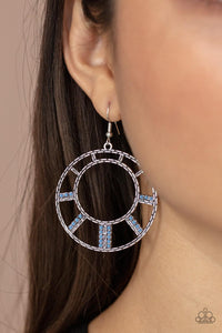 Paparazzi Accessories-Fleek Fortress - Blue Earrings