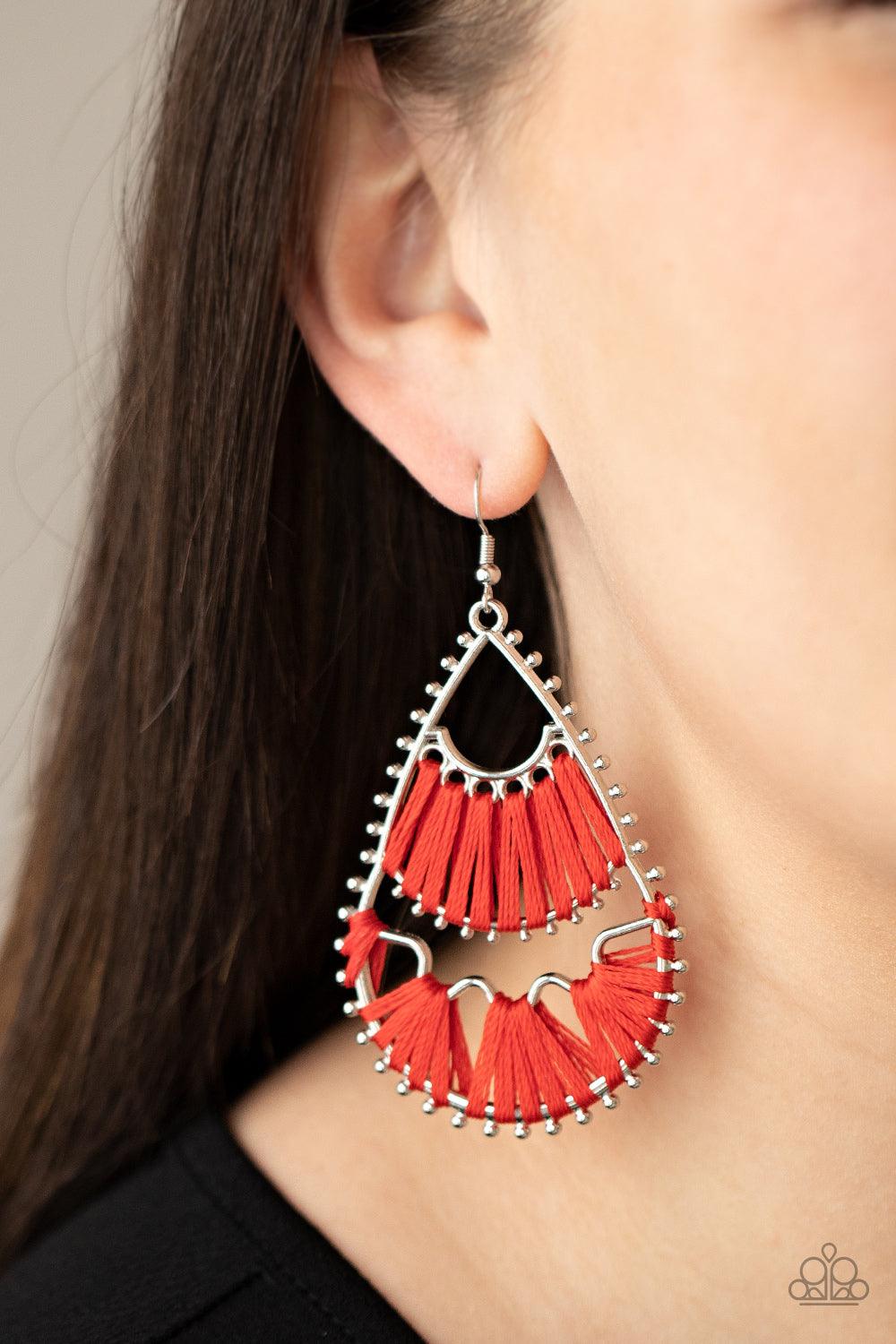 Samba Scene Red Earrings - Jewelry by Bretta