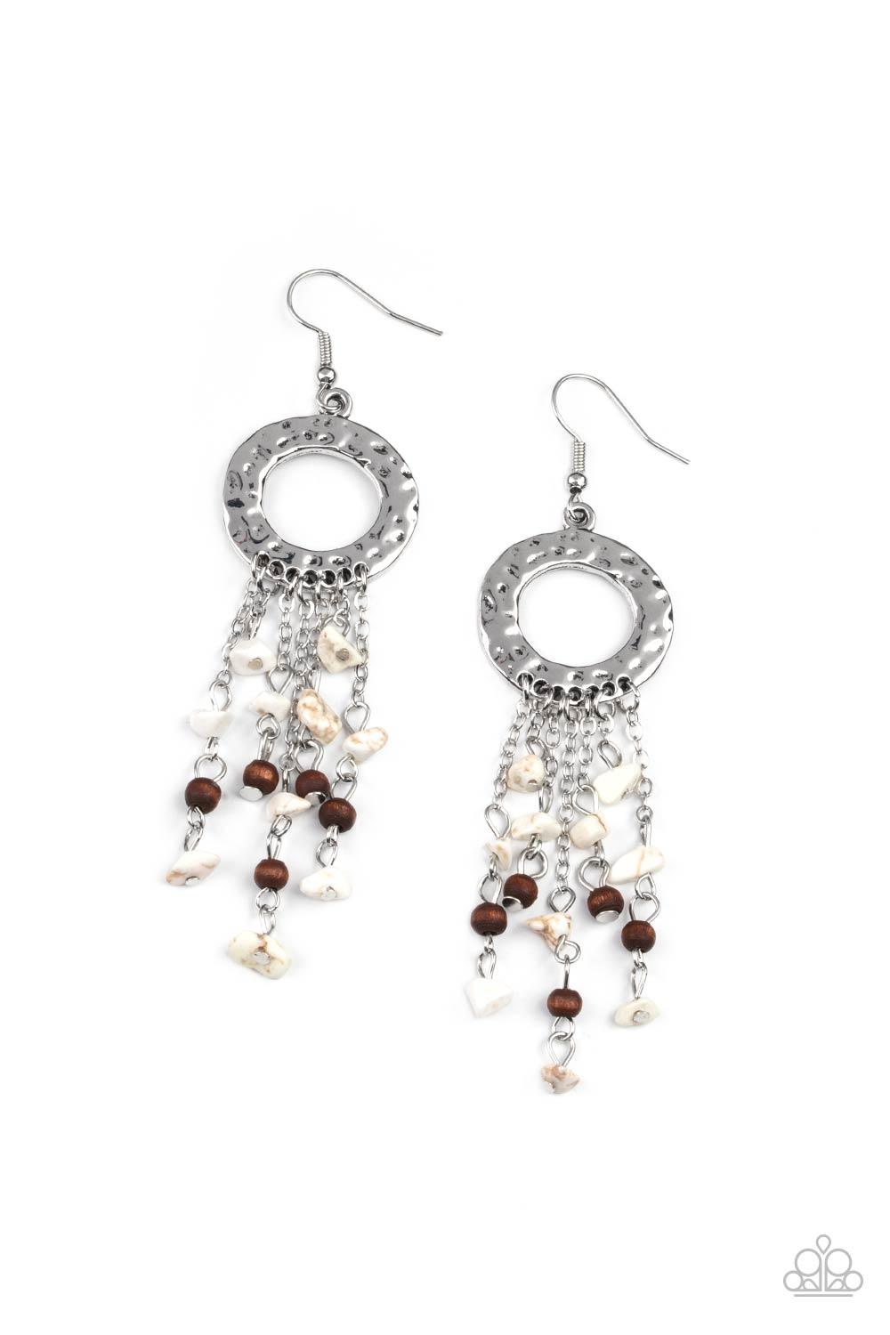 Primal Prestige White Earrings - Jewelry by Bretta