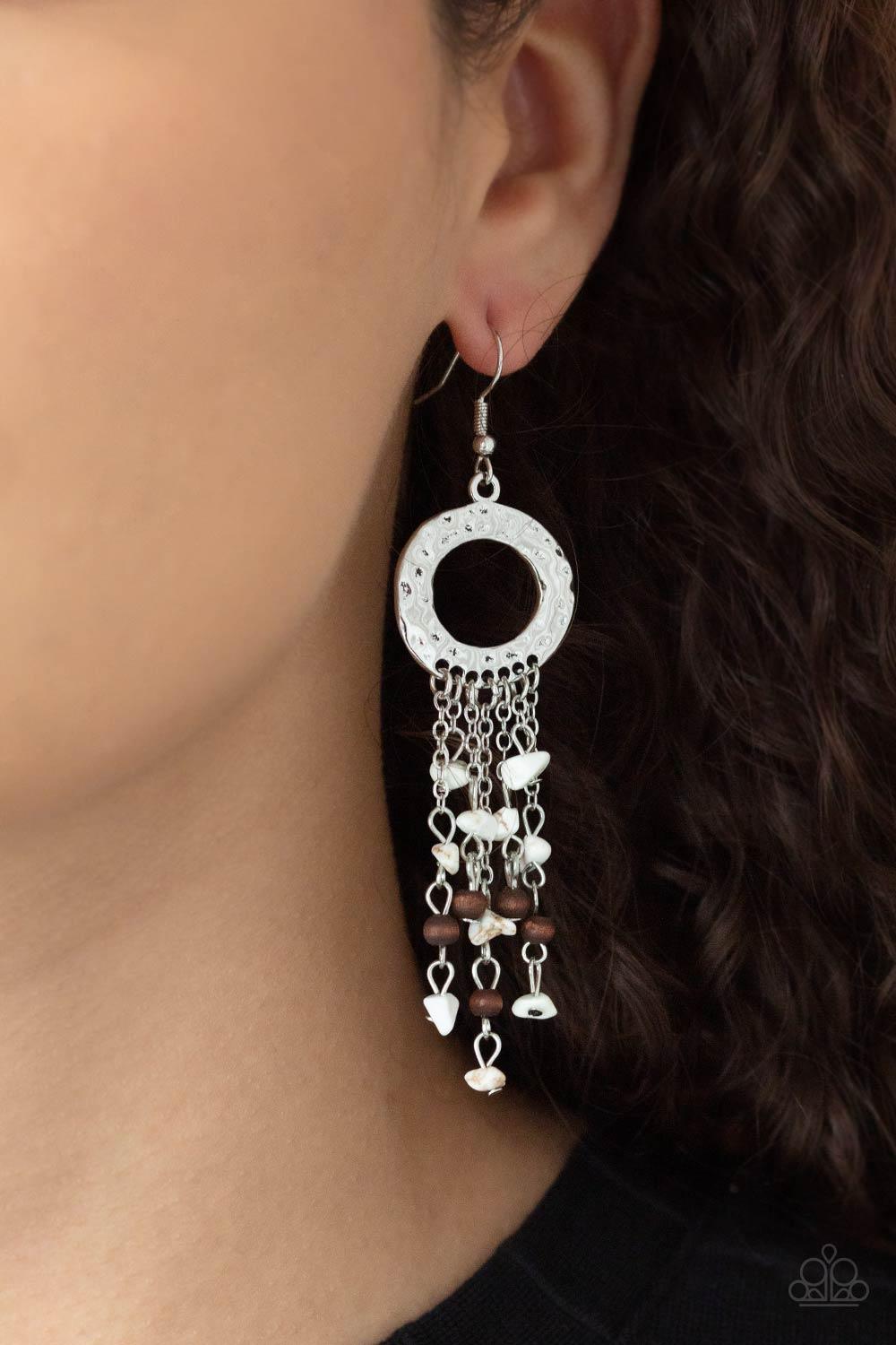 Primal Prestige White Earrings - Jewelry by Bretta