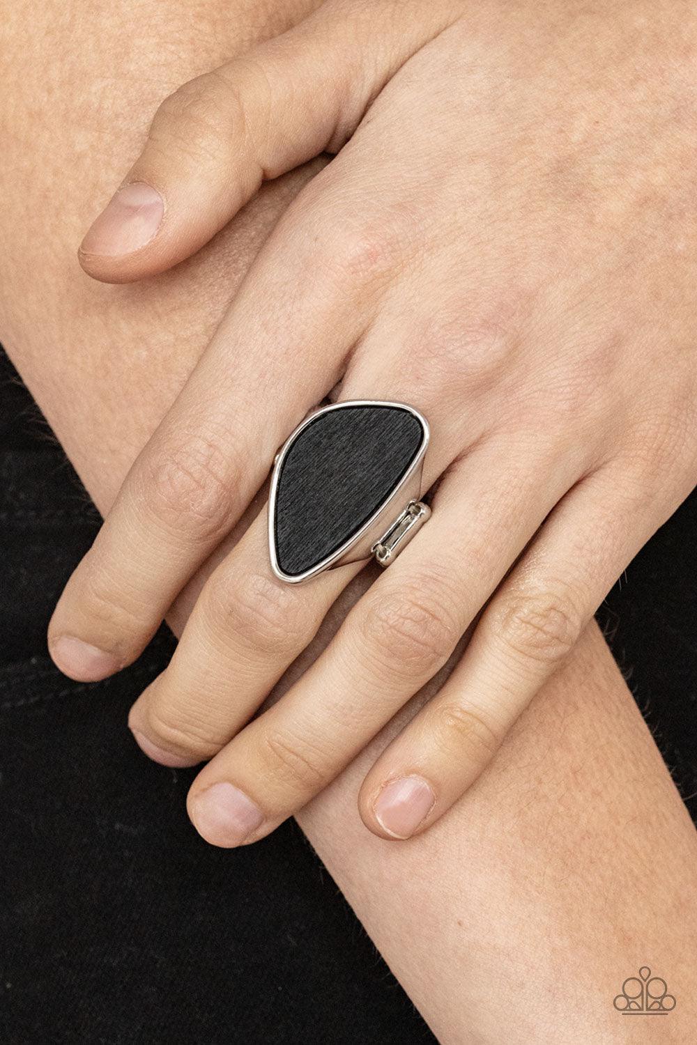 Perfectly Petrified Black Ring - Jewelry by Bretta