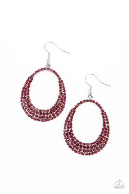 Paparazzi Accessories-Life GLOWS On - Red Earrings