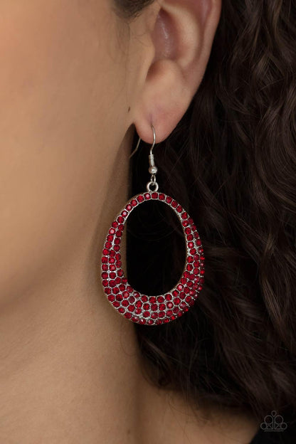 Paparazzi Accessories-Life GLOWS On - Red Earrings