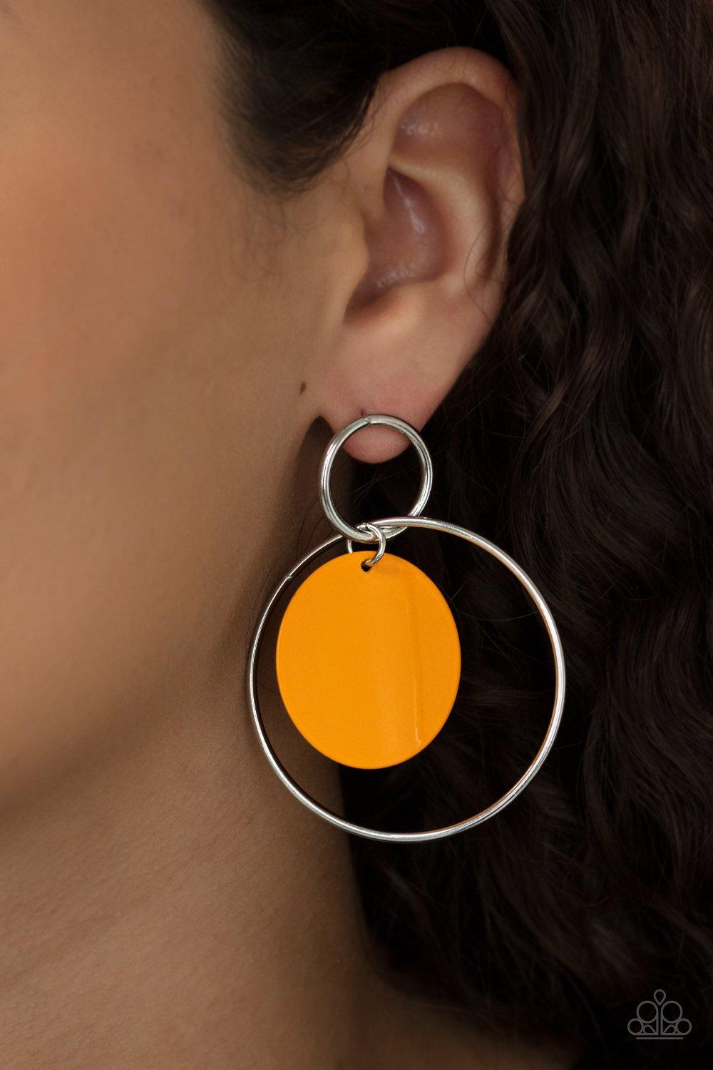 POP, Look, and Listen - Orange Earrings - Jewelry By Bretta