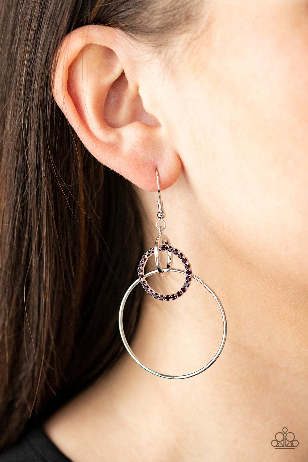 In An Orderly Fashion - Purple Earrings - Jewelry By Bretta