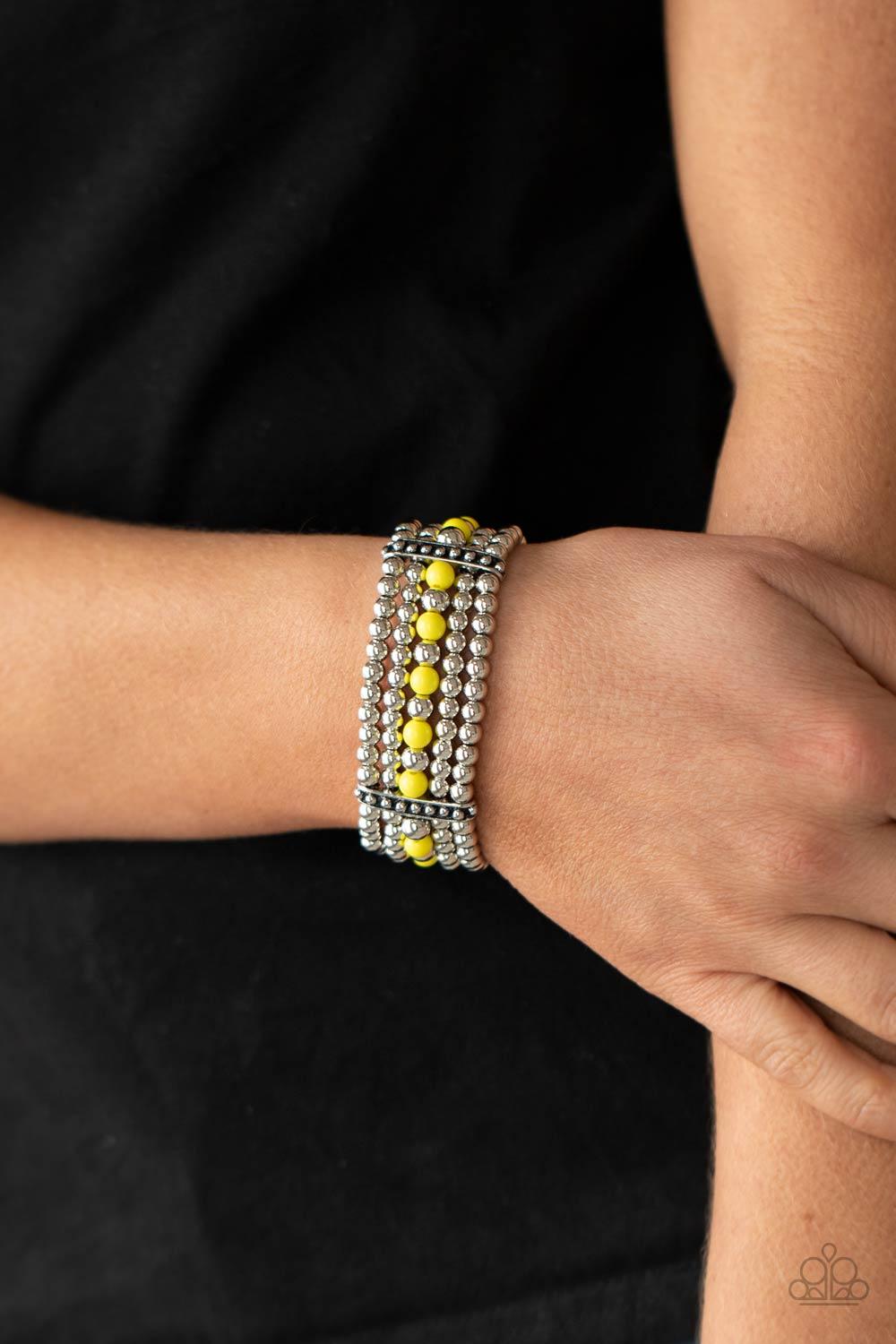 Gloss Over The Details Yellow Bracelet - Jewelry by Bretta