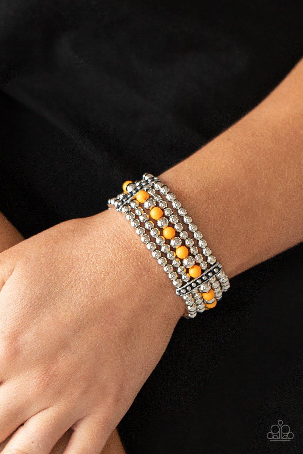 Paparazzi Accessories-Gloss Over The Details - Orange Bracelets