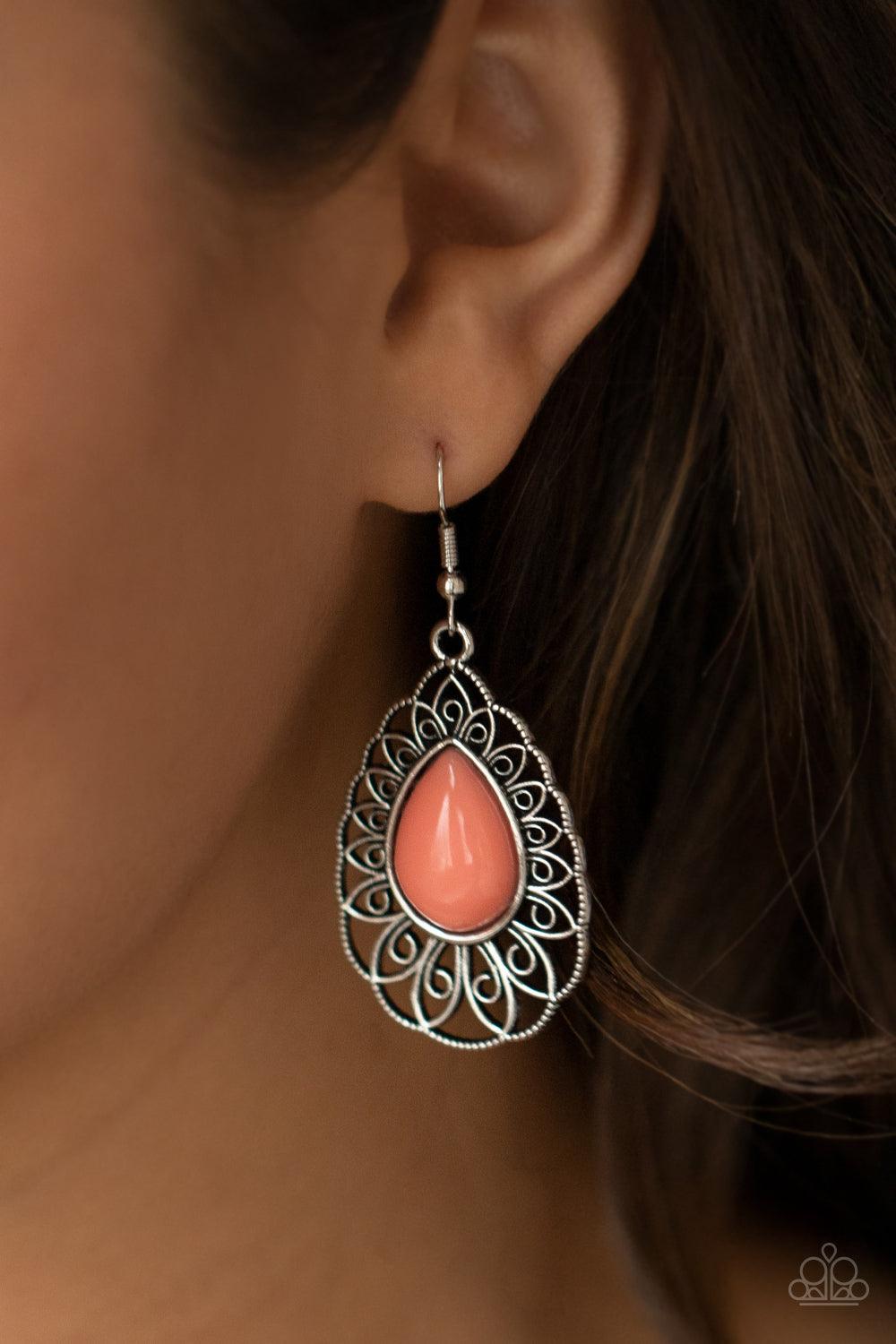 Dream STAYCATION Orange Earrings - Jewelry by Bretta