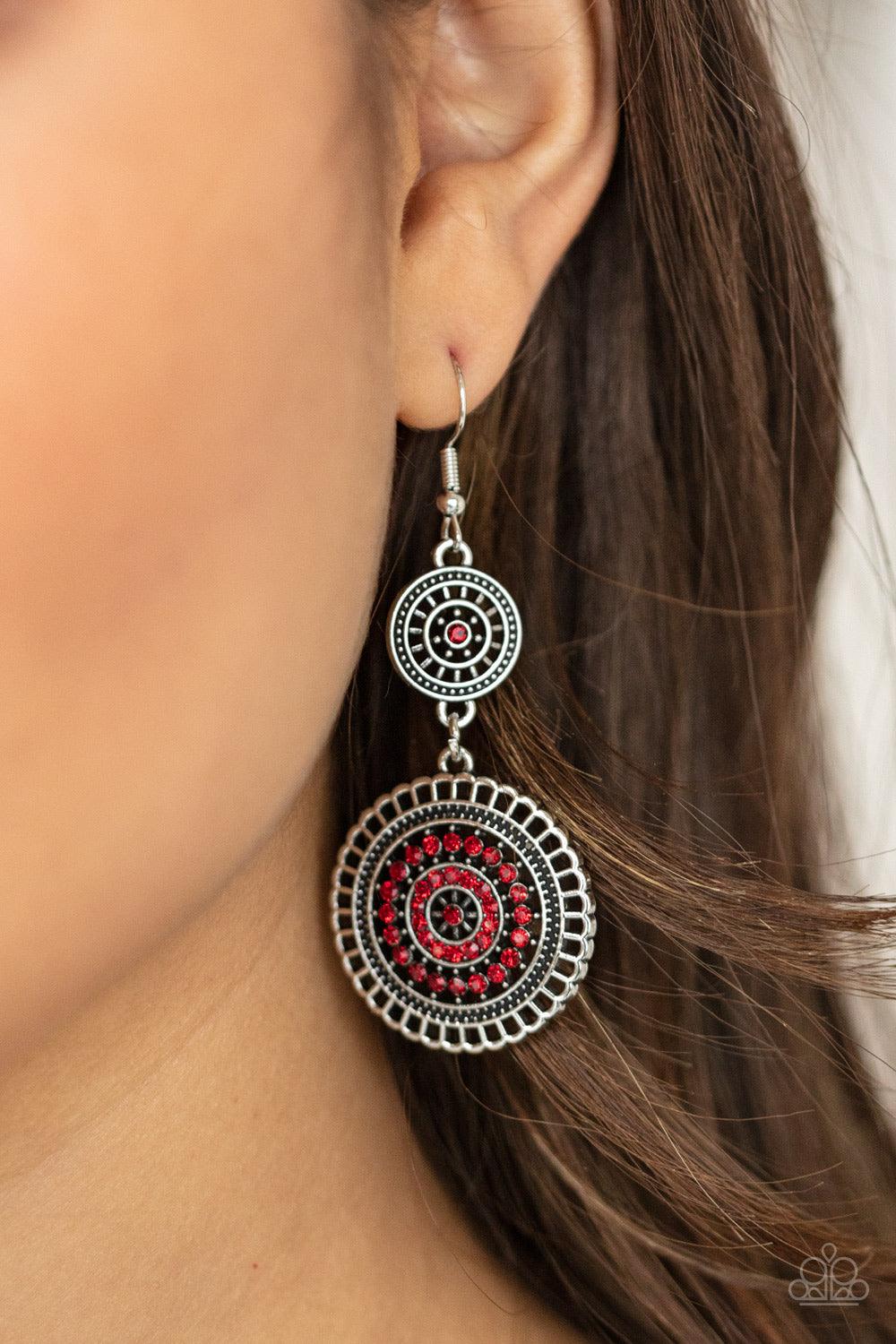 Bohemian Bedazzle Red Earrings - Jewelry by Bretta