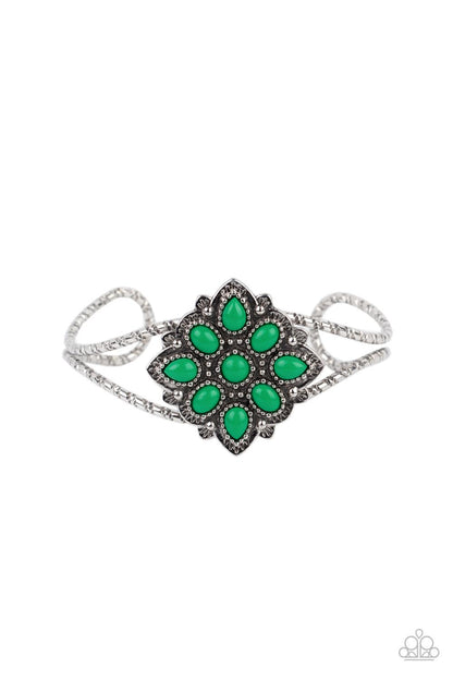 Paparazzi Accessories-Happily Ever APPLIQUE - Green Bracelet