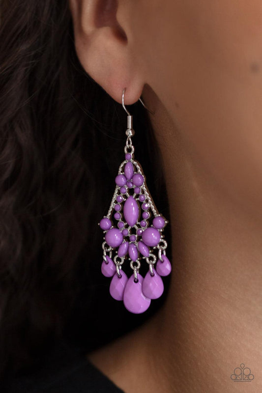 STAYCATION Home Purple Earrings - Jewelry by Bretta