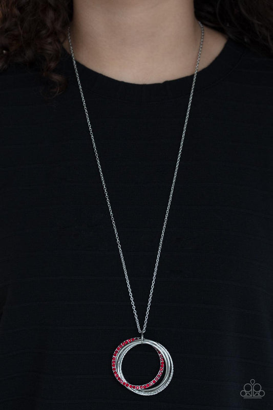 Harmonic Halos Red Necklace = Jewelry by Bretta