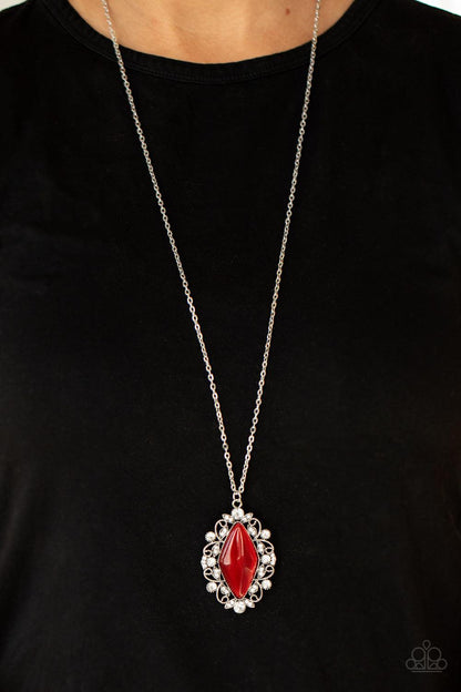 Exquisitely Enchanted Red Necklace - Jewelry by Bretta