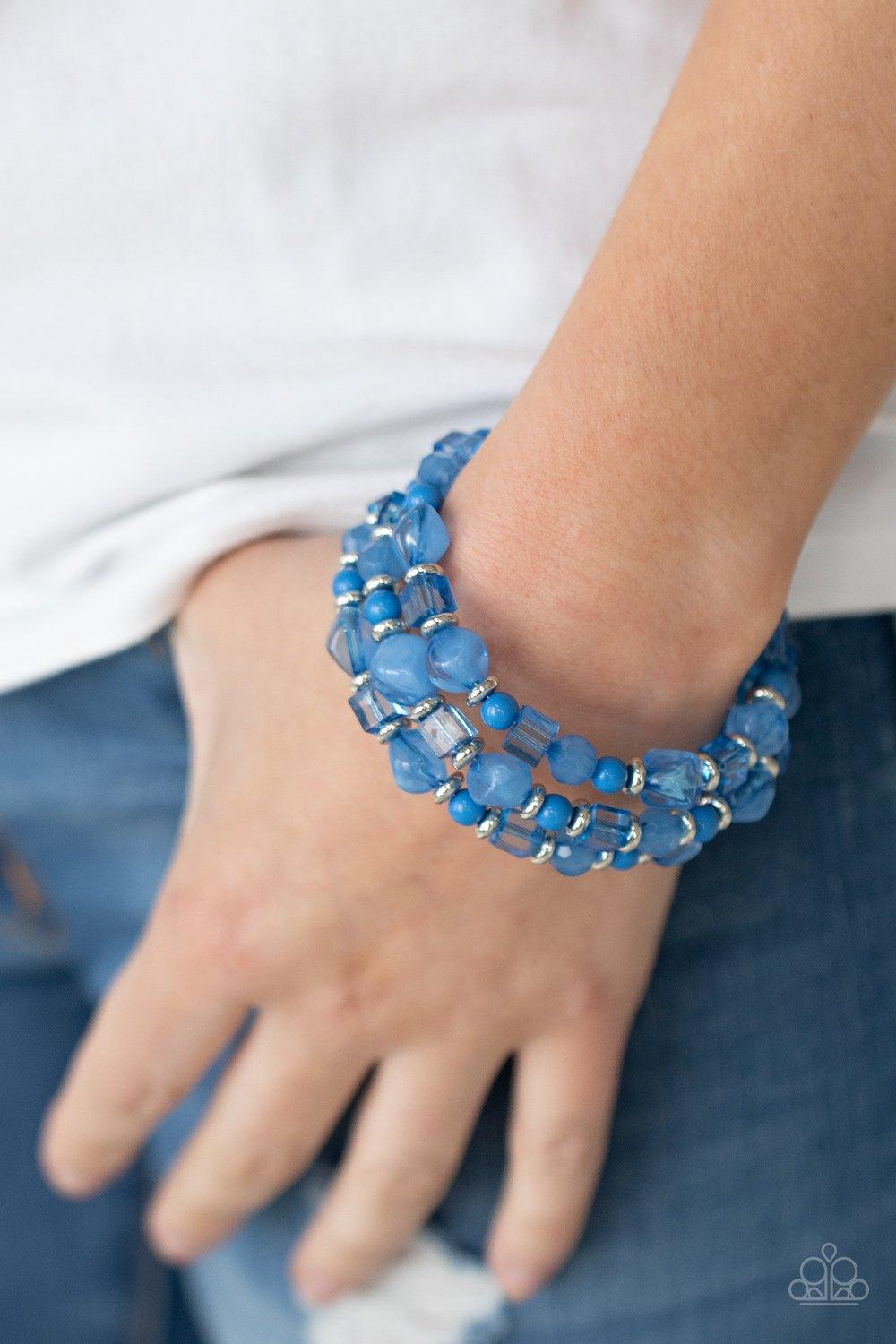 Girly Girl Glimmer - Blue Bracelet - Jewelry By Bretta