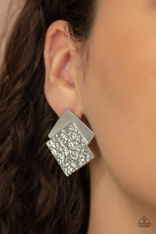 Square With Style - Silver Earrings - Jewelry by Bretta