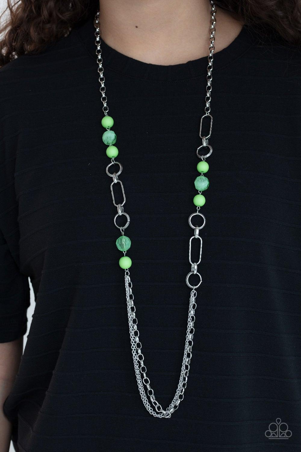 POP-ular Opinion Green Necklace - Jewelry by Bretta