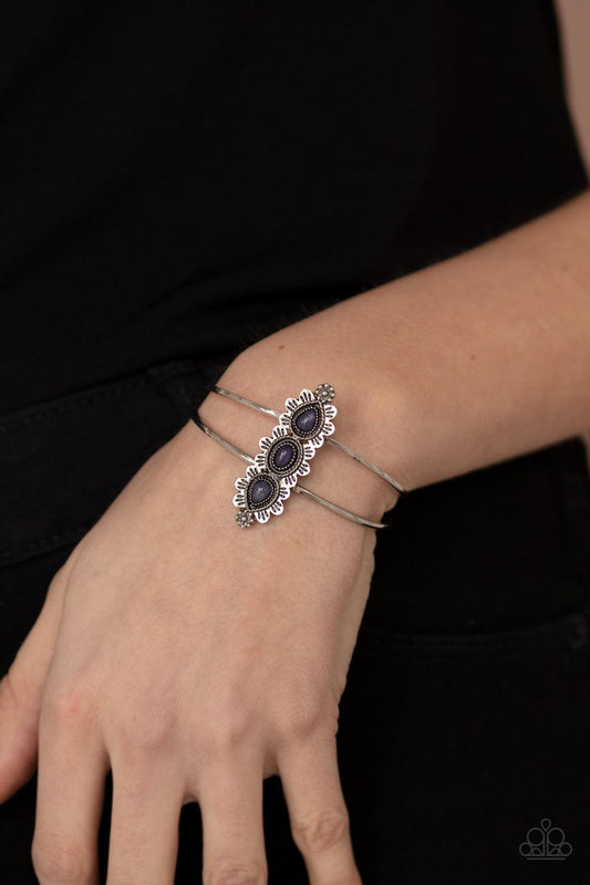 Fairytale Flowerbeds Purple Bracelet - Jewelry by Bretta