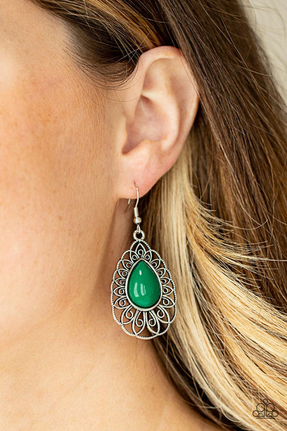 Dream STAYCATION - Green Earrings - Jewelry by Bretta