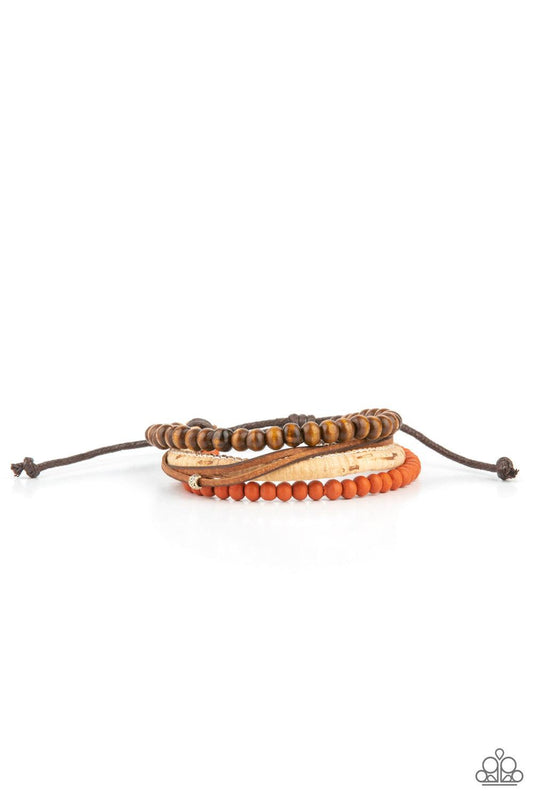 STACK To Basics Orange Wood Leather Bracelet - Bracelets from Jewelry by Bretta
