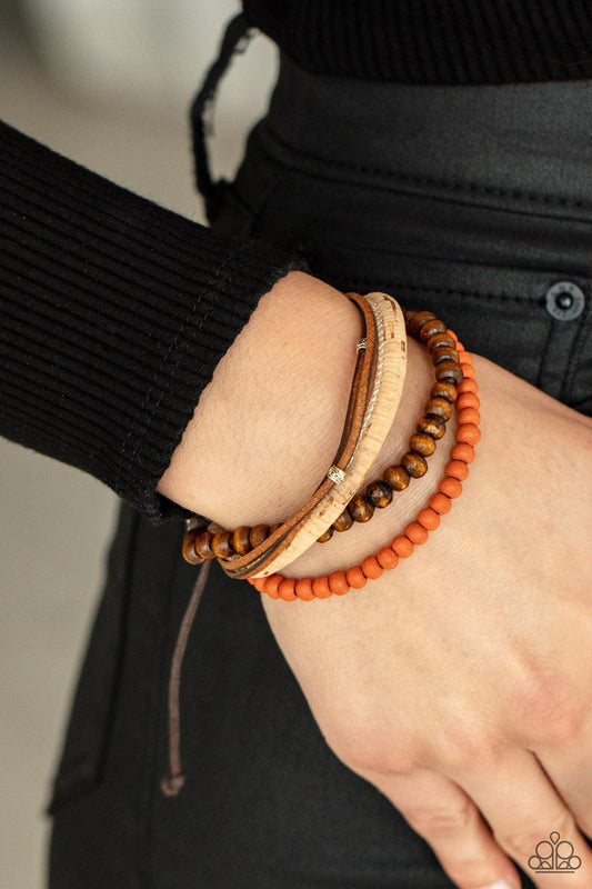 STACK To Basics Orange Bracelet - Jewelry by Bretta