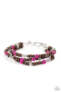 Woodsy Walkabout Pink Bracelet - Jewelry by Bretta