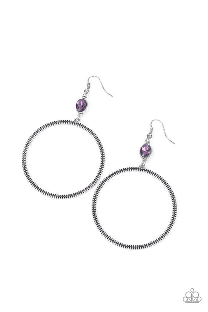 Work That Circuit Purple Earrings - Jewelry by Bretta