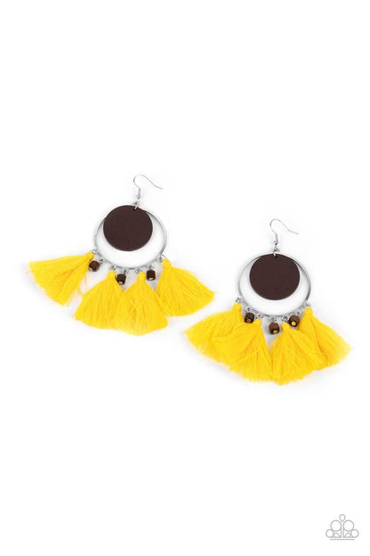 Yacht Bait Yellow Earrings - Jewelry by Bretta