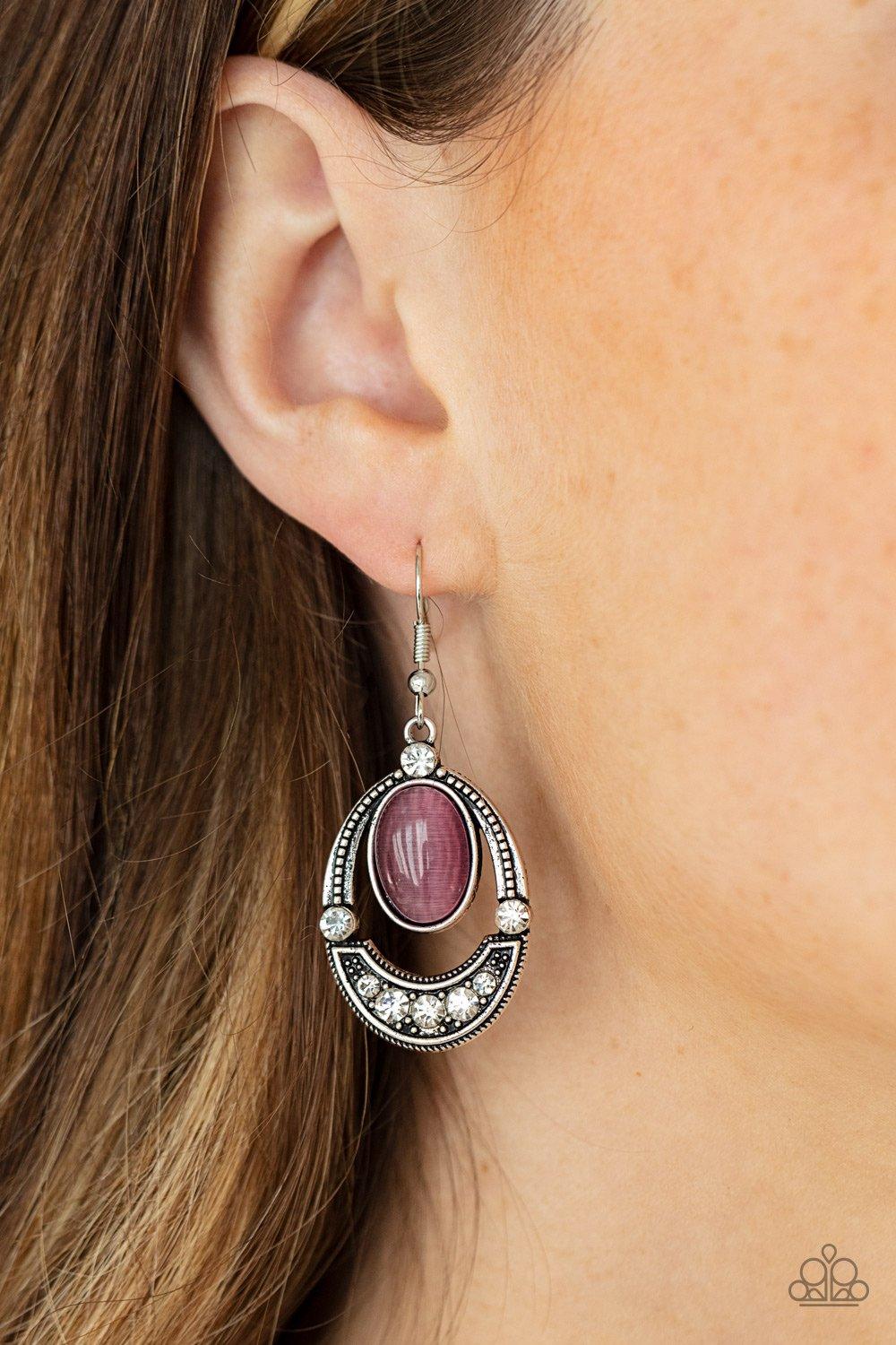 Serene Shimmer Purple Earrings - Jewelry By Bretta