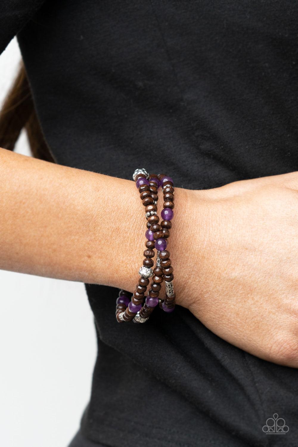 Woodsy Walkabout Purple Bracelet - Jewelry by Bretta
