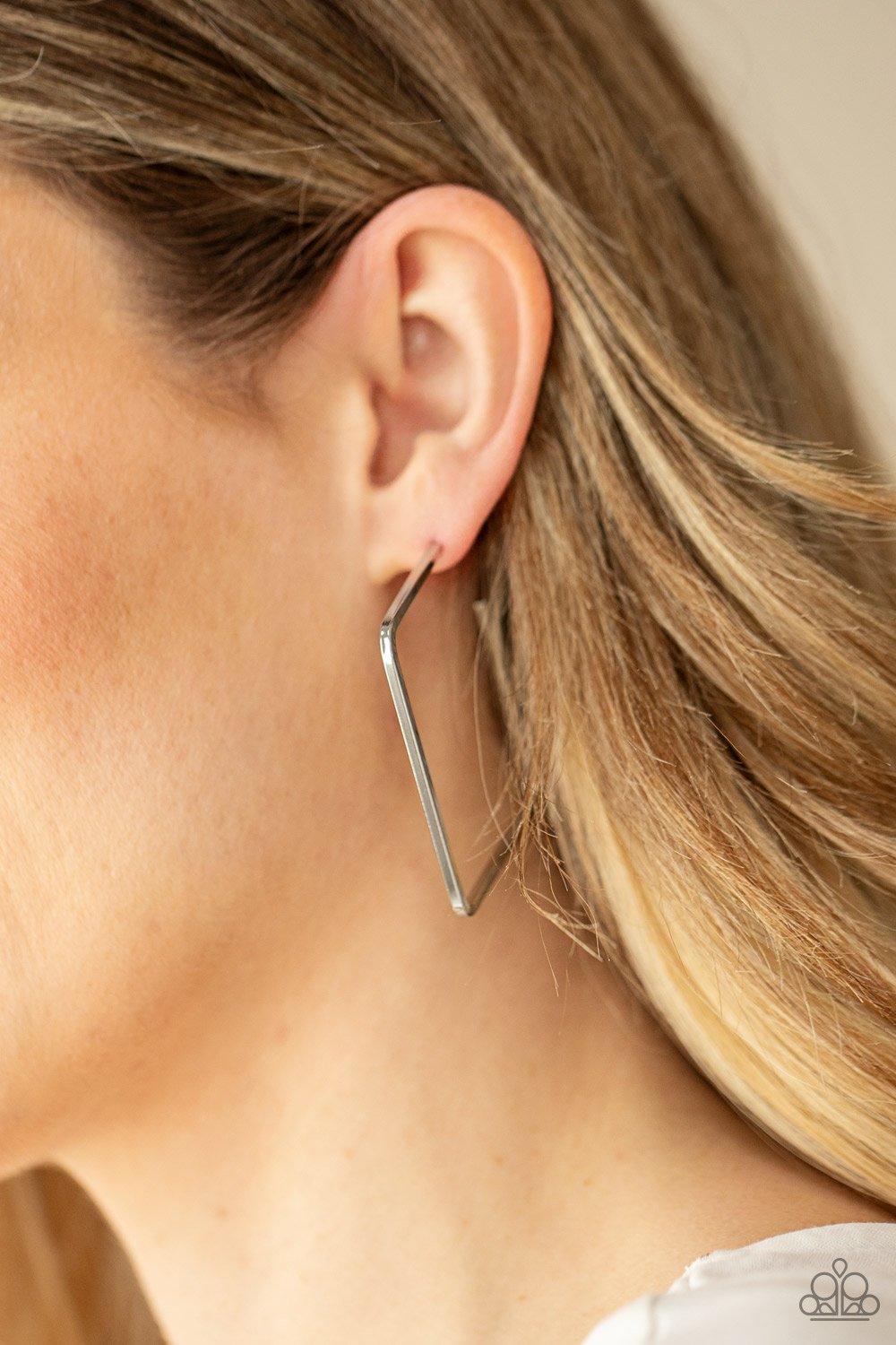 Material Girl Magic Silver Earrings- Jewelry by Bretta