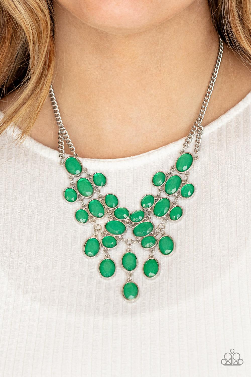 Serene Gleam Green Necklace - Jewelry by Bretta