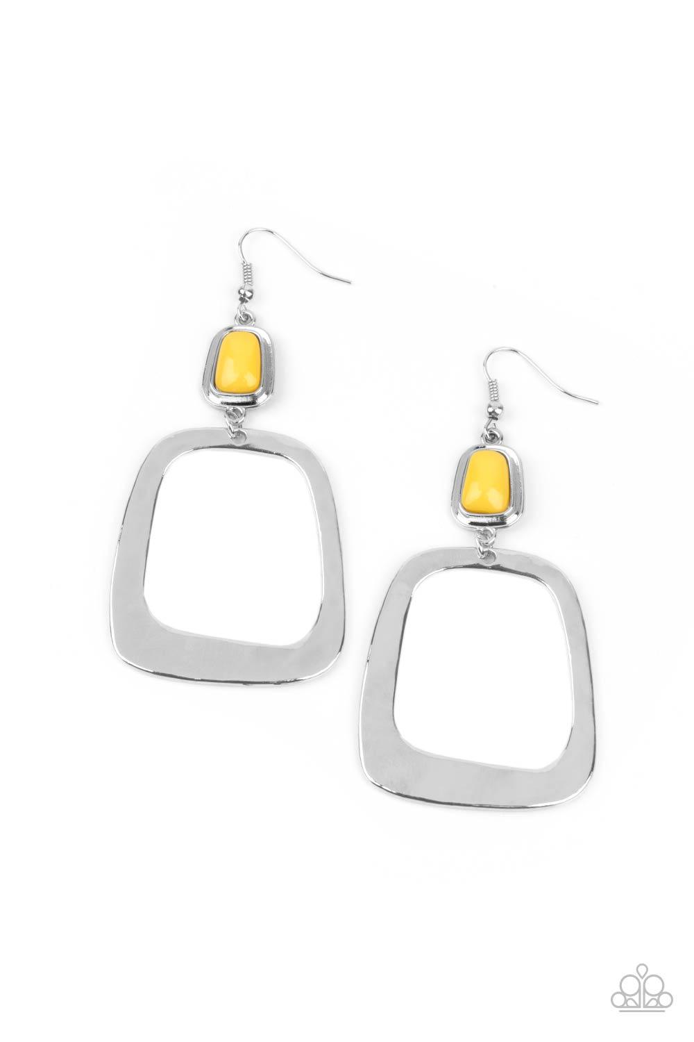 Material Girl Mod Yellow Earrings - Jewelry by Bretta