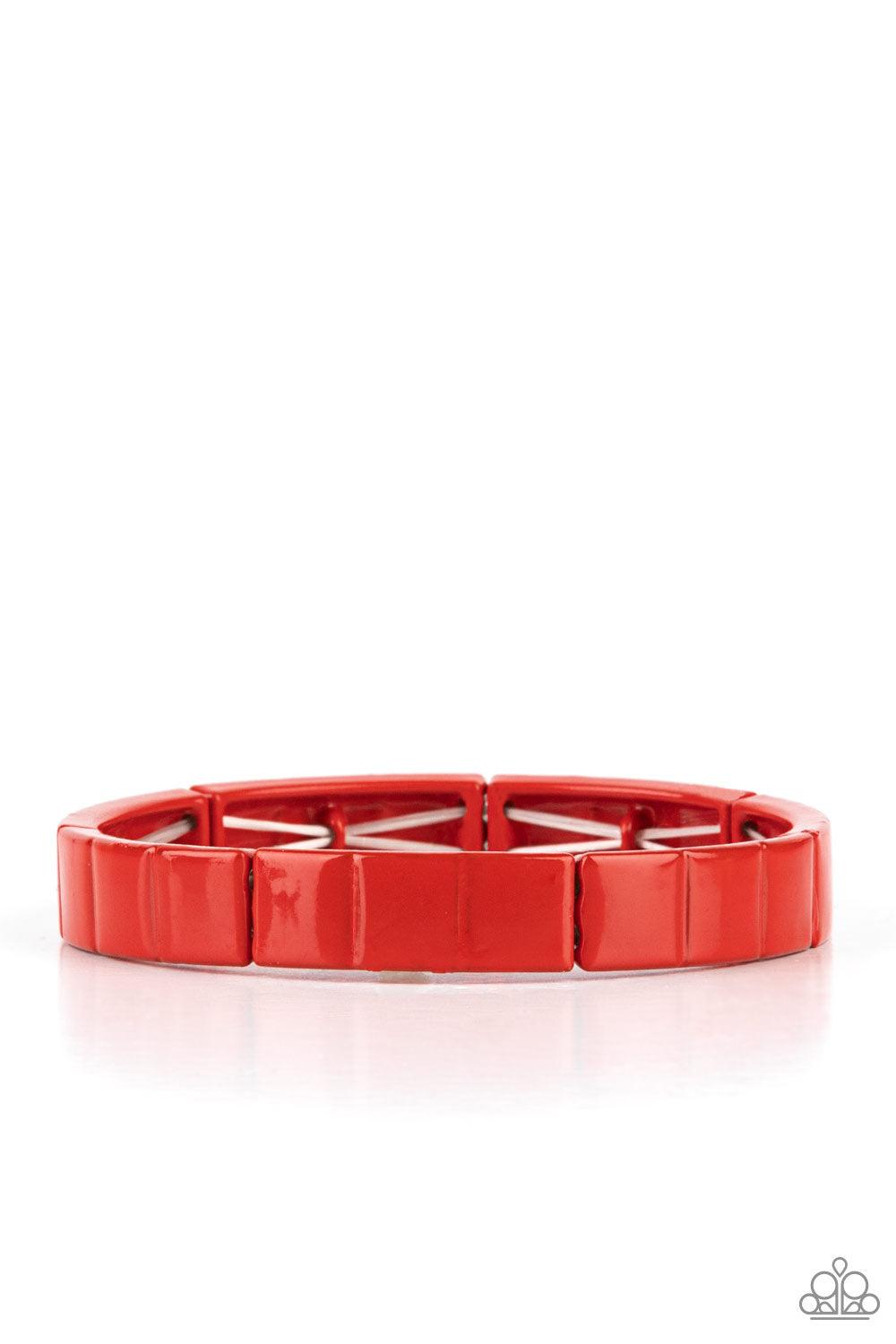 Material Movement Red Bracelet - Jewelry by Bretta