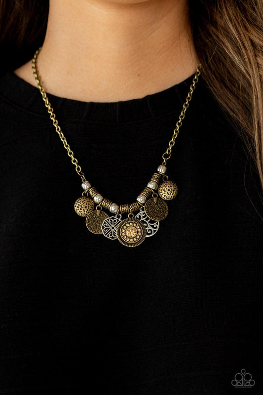 To Coin A Phrase Brass Necklace - Jewelry by Bretta