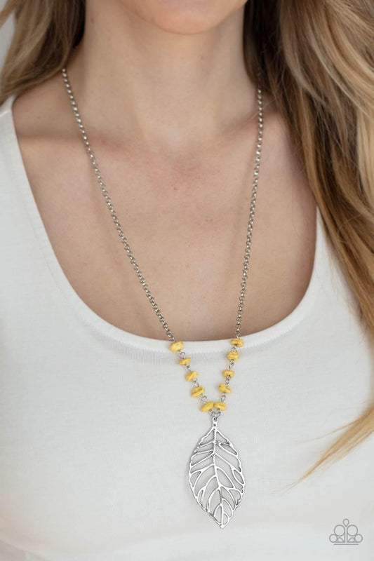 Roaming The Riverwalk Yellow Necklace - Jewelry by Bretta