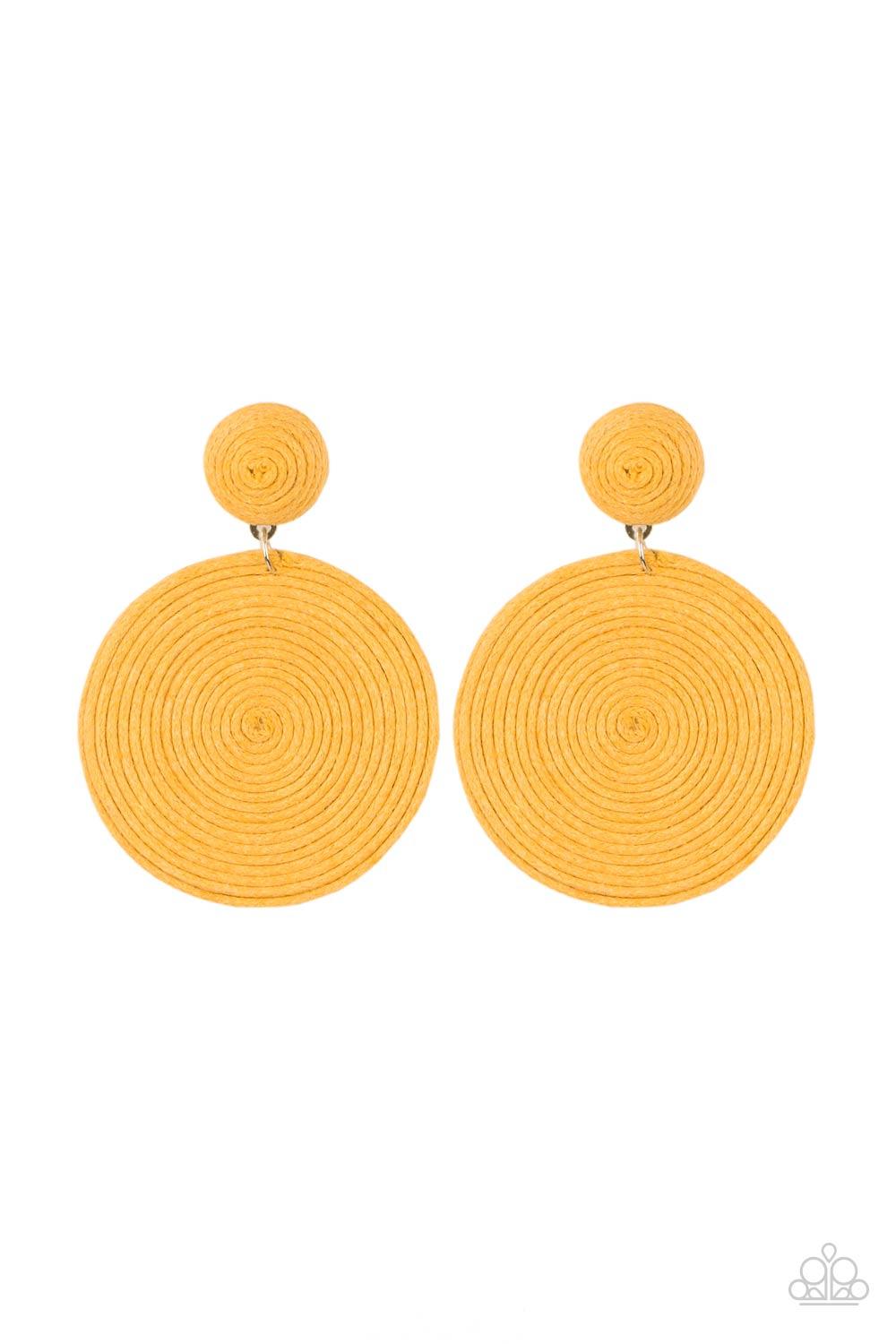 Circulate The Room Yellow Earrings - Jewelry  by Bretta