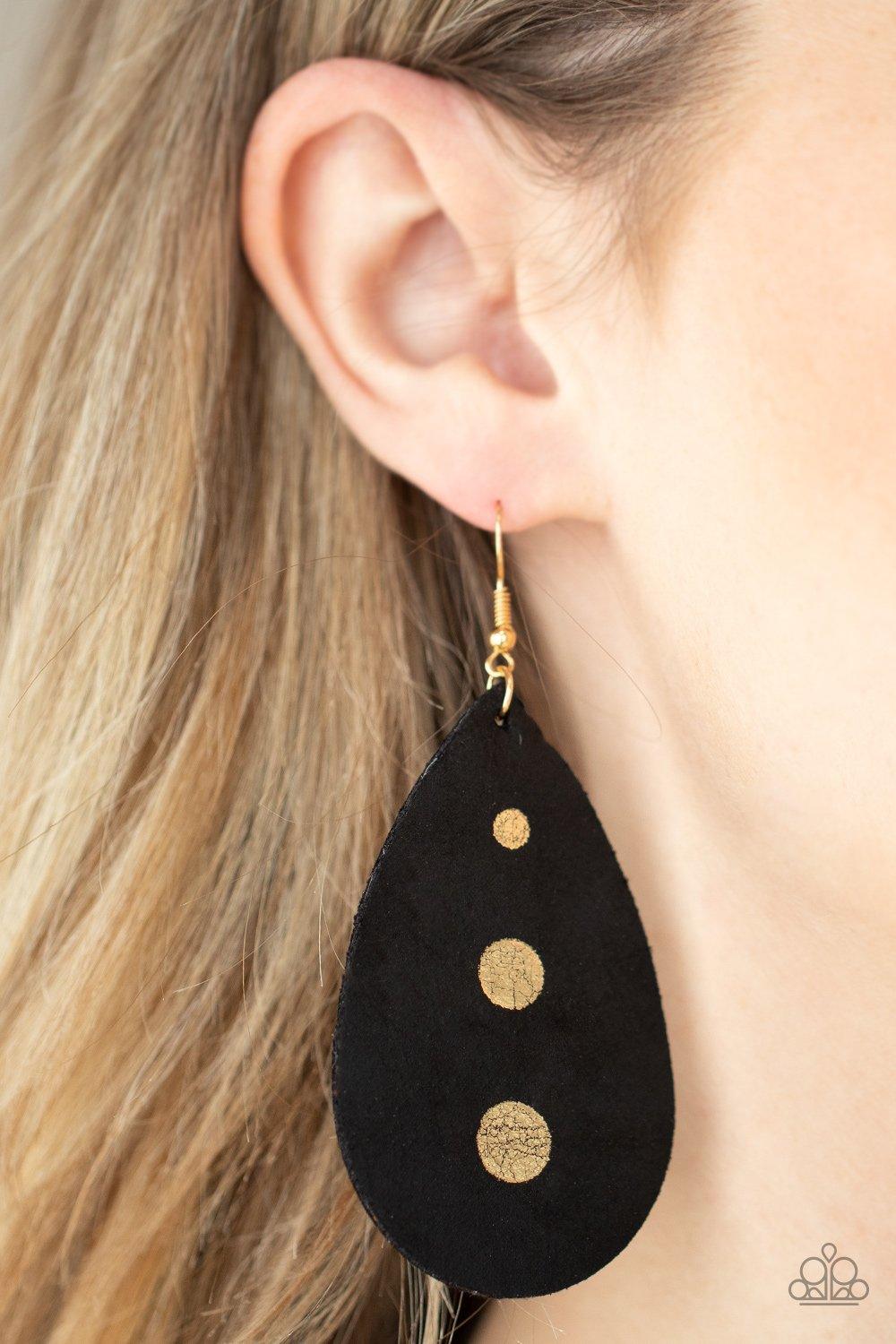Rustic Torrent Black Earrings - Jewelry By Bretta
